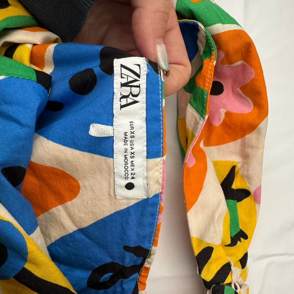 Zara Multicolor Abstract Pattern Dress